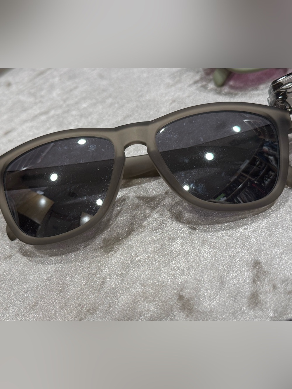 Goodr-Gray Wayfarer Sunglasses with Dark Lenses